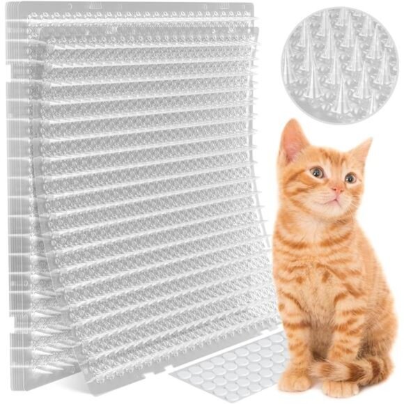 12 Pack Scat Mat for Cats - 16 x 13 Inch Cat Spike Mat with 1 Inch Spike - Picture 1 of 7